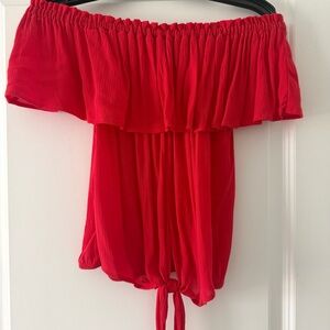 Express Off-Shoulder Ruffle Top